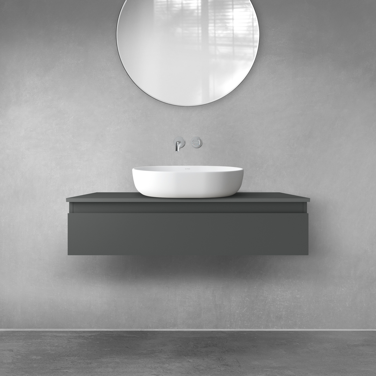 Oltens Vernal armadietto 100x45.6x23.6 cm sottolavabo sospeso grafite 60011400