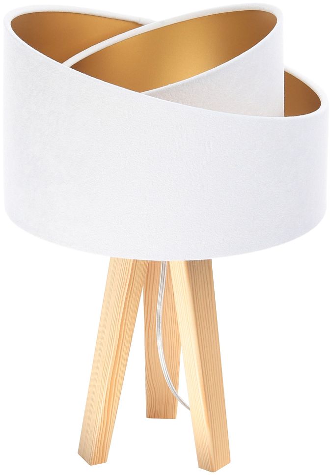BPS Koncept Galaxy lampada da tavolo 1x60 W bianco-oro -legno 060S-062