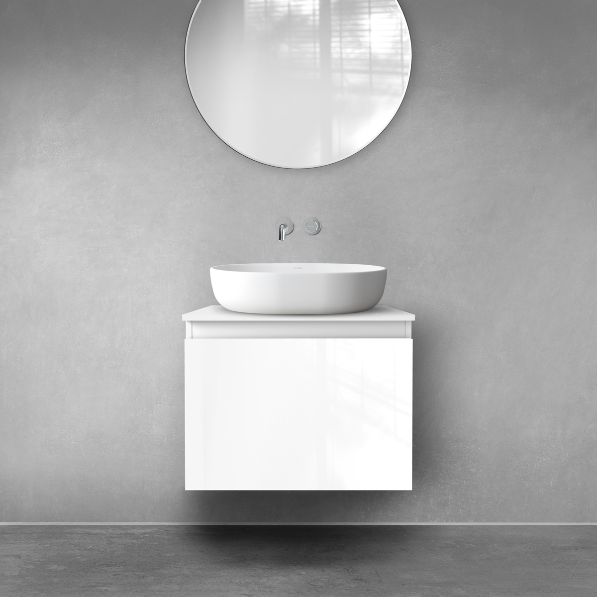 Oltens Vernal armadietto 60x45.6x47 cm sottolavabo sospeso bianco 60013000