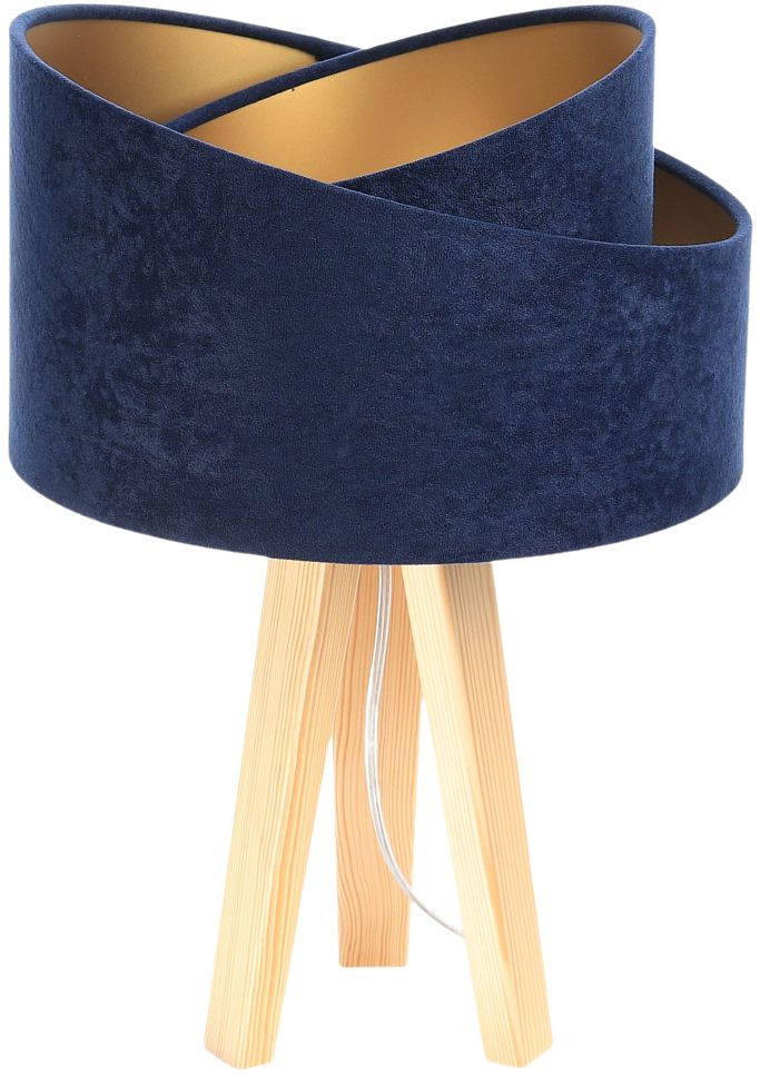 BPS Koncept Galaxy lampada da tavolo 1x60 W oro -blu-legno 060S-044