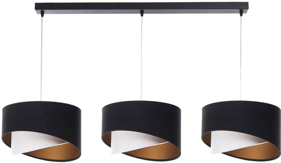 BPS Koncept Galaxy lampada sospesa 3x60 W bianco-nero-oro 060-L3-025CZ