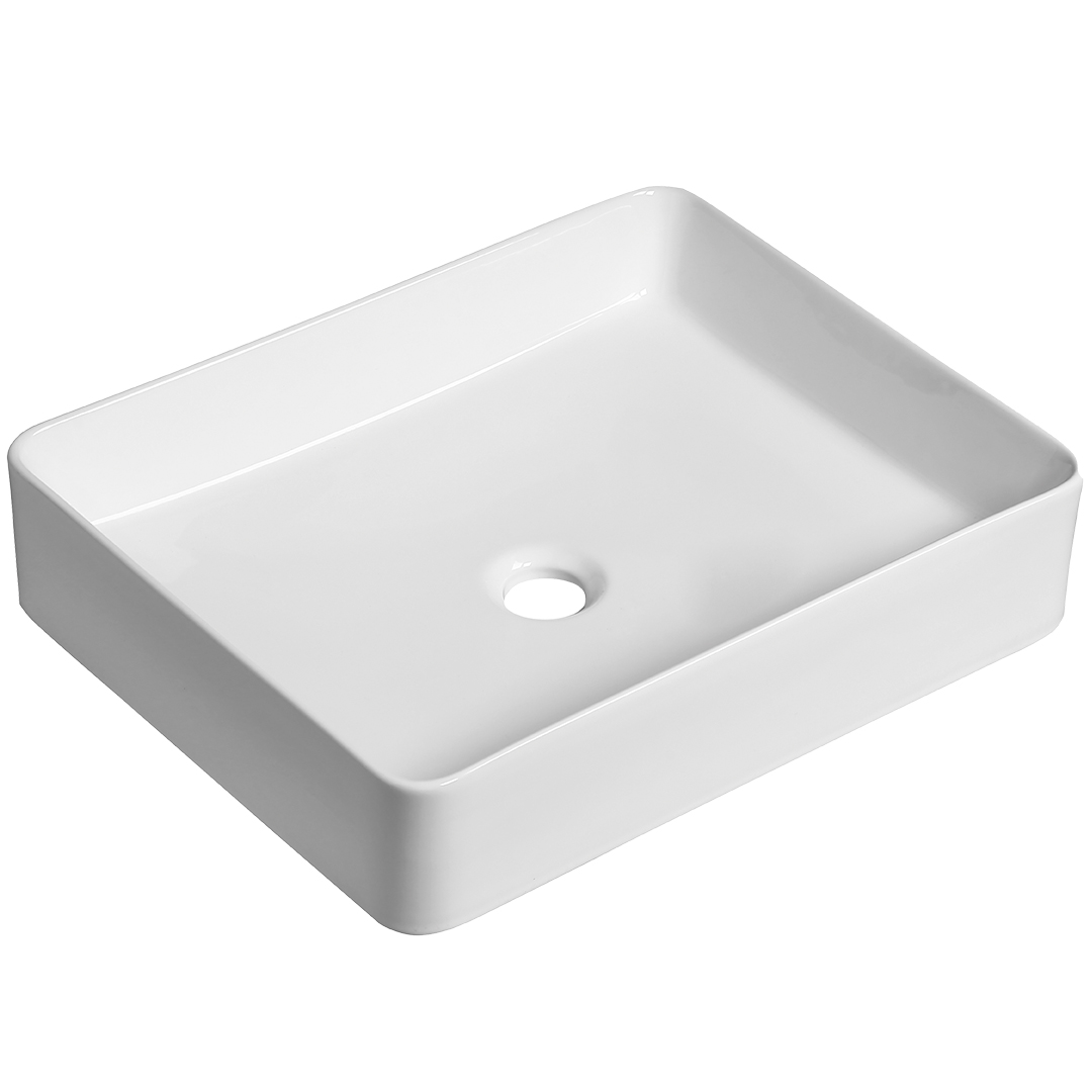 Laveo Kvadrato lavabo 47x36 cm rettangolare da appoggio bianco VUK6247