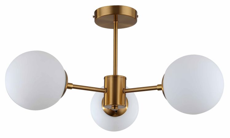 Light Prestige Roma lampada da soffitto 3x40 W bianco-oro LP-1345/3PGD