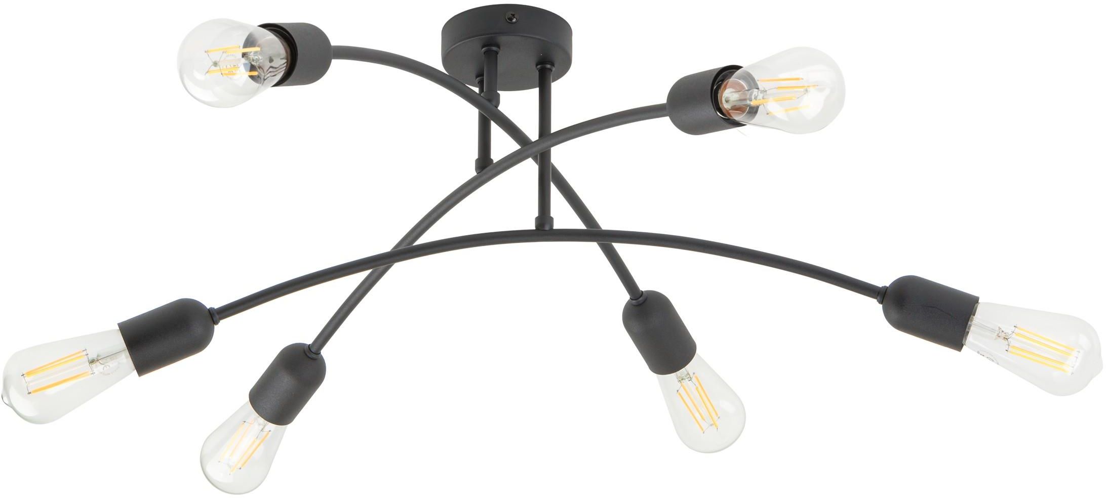 TK Lighting Helix lampada da soffitto 6x15 W nero 4679