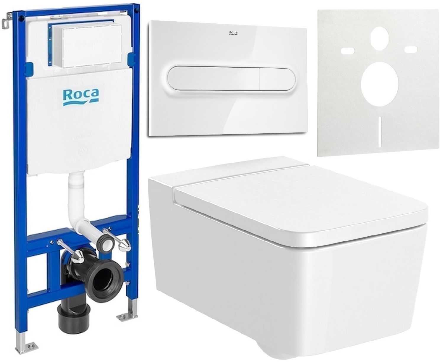 Set vaso WC Roca Inspira A346537000, modulo di installazione Roca Duplo One A890070020, A80153200B, A890195000, A890063000