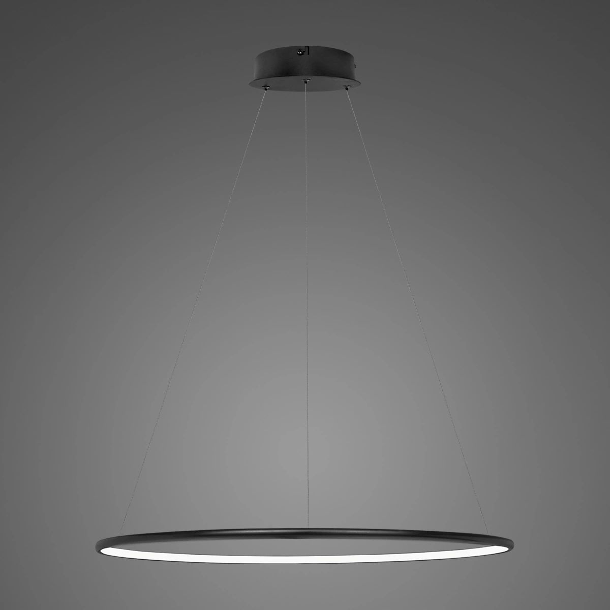 Altavola Design Ledowe Okręgi lampada sospesa 1x32 W nero LA073/P_60_in_4k_32W_black