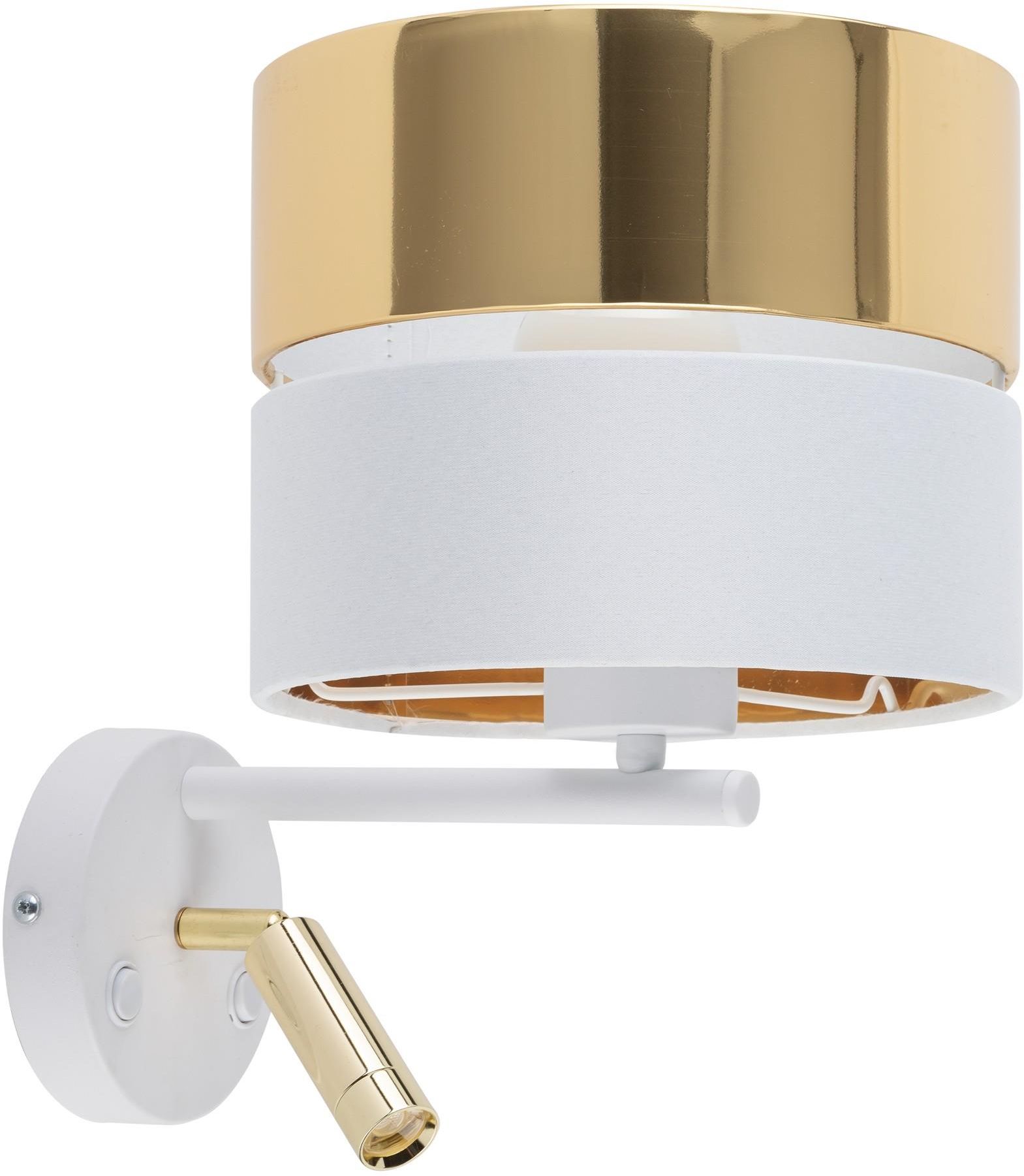 TK Lighting Hilton lampada da parete 2x W bianco-oro 5361