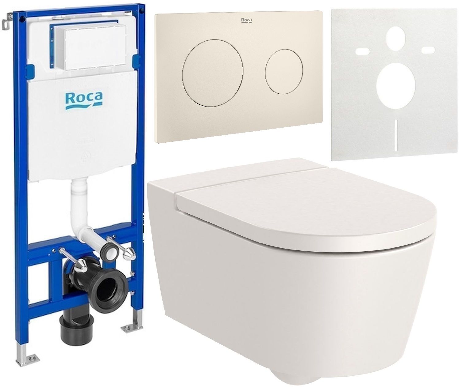 Set vaso WC Roca Inspira A346527650, modulo di installazione Roca Duplo One A890070020, A80152265B, A89018920B, A890063000