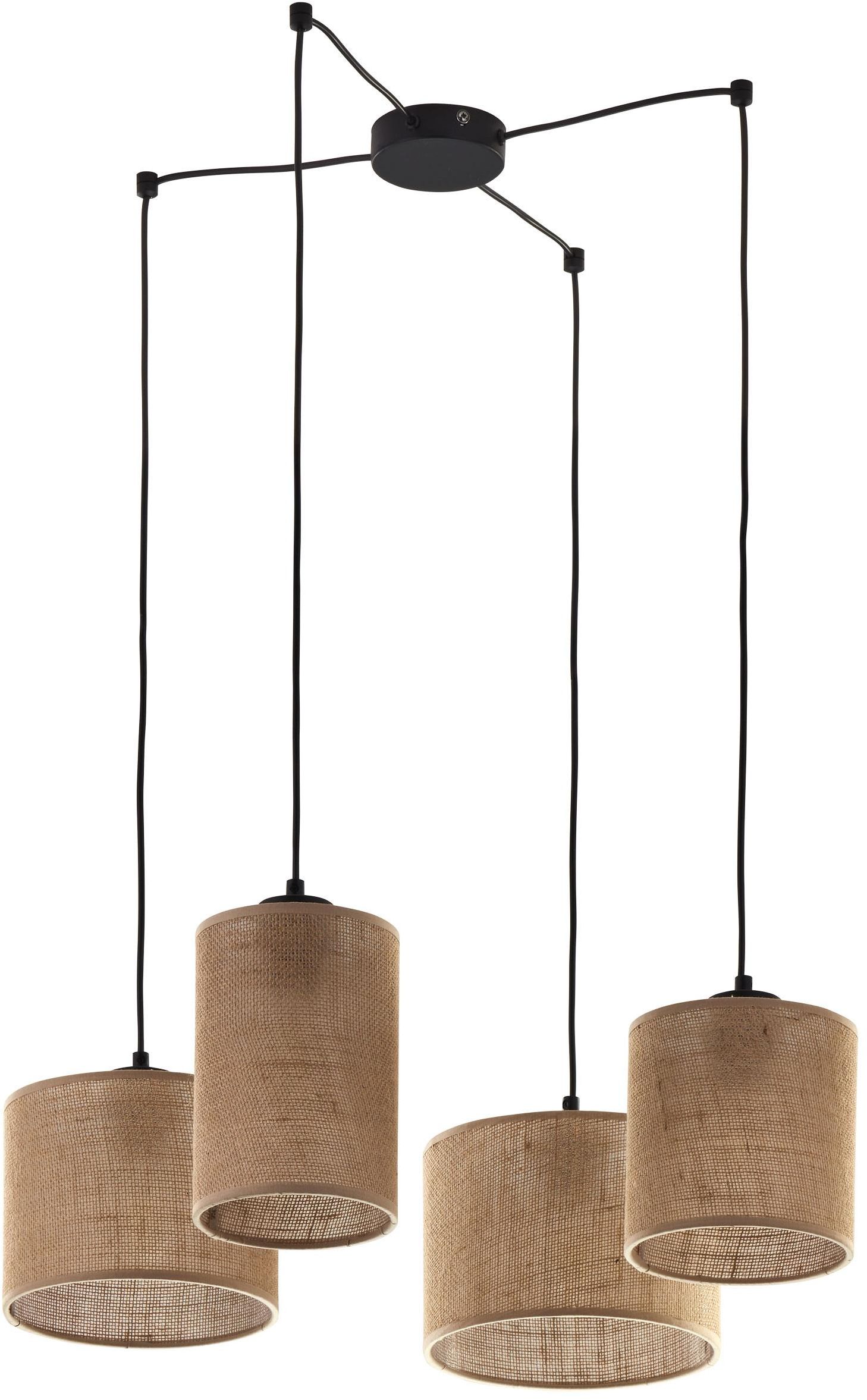 TK Lighting Juta lampada sospesa 4x15 W marrone 6585