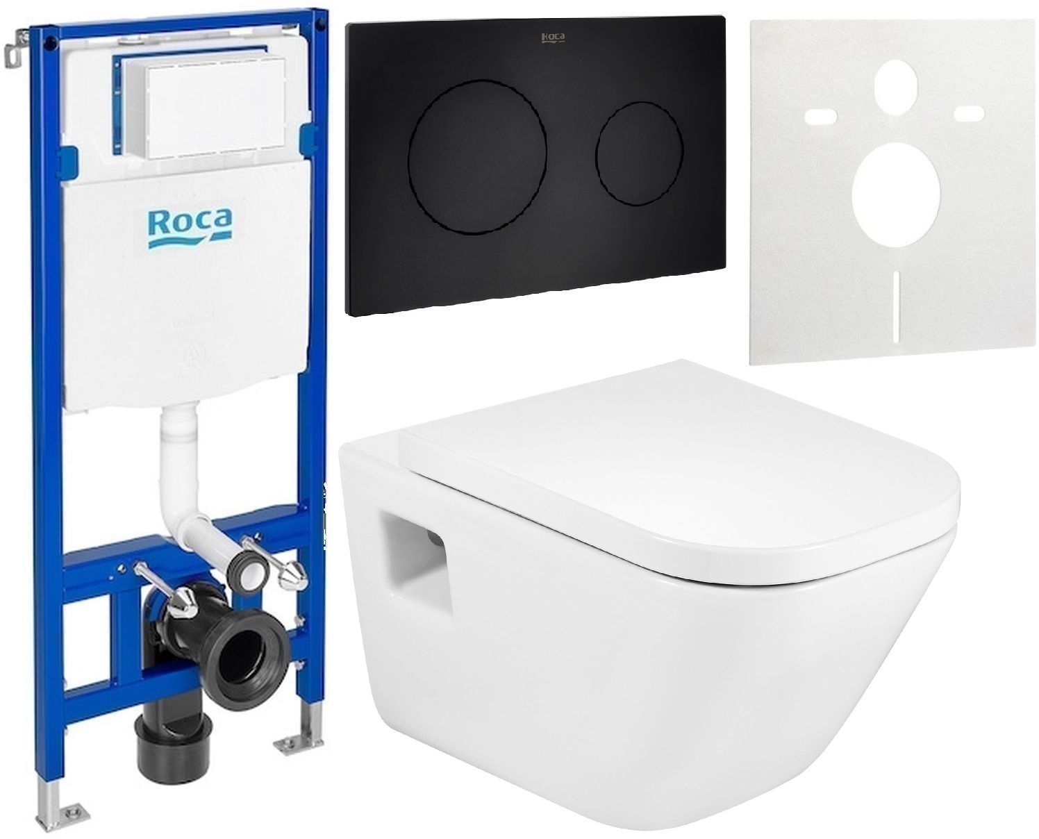 Set vaso WC Roca Gap A346477S00, modulo di installazione Roca Duplo One A890070020, A80148200U, A890189206, A890063000