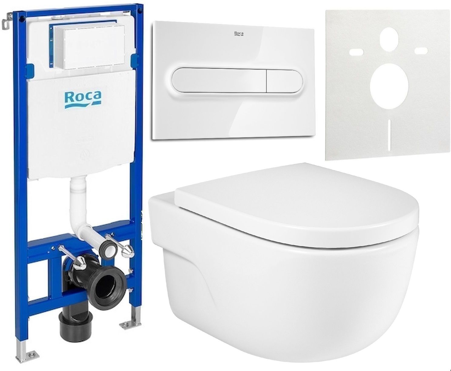 Set vaso WC Roca Meridian A34624LS00, modulo di installazione Roca Duplo One A890070020, A8012A200B, A890195000, A890063000