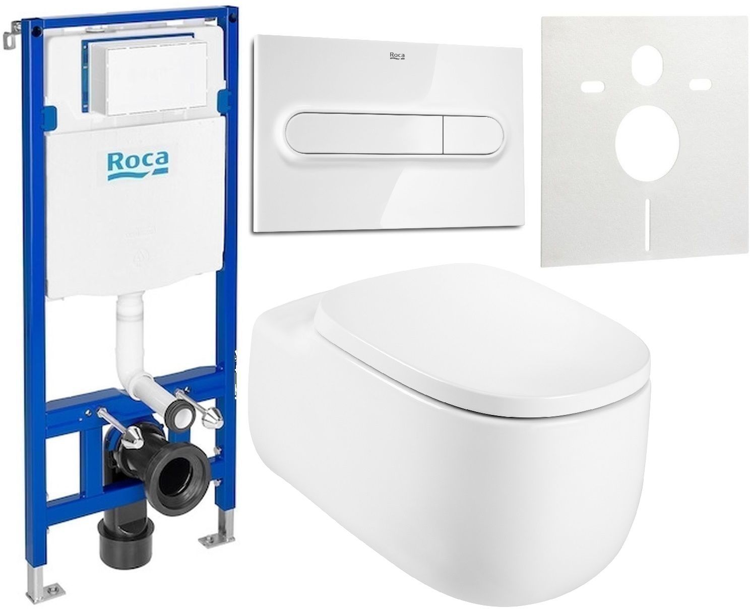 Set vaso WC Roca Beyond A3460B7S00, modulo di installazione Roca Duplo One A890070020, A801B8200B, A890195000, A890063000