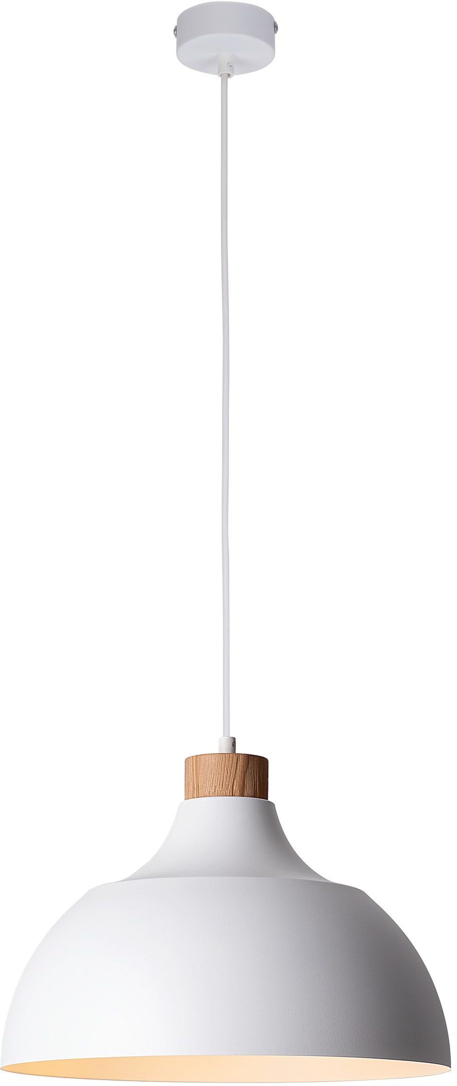 TK Lighting Cap lampada sospesa 1x15 W bianco-legno 2070