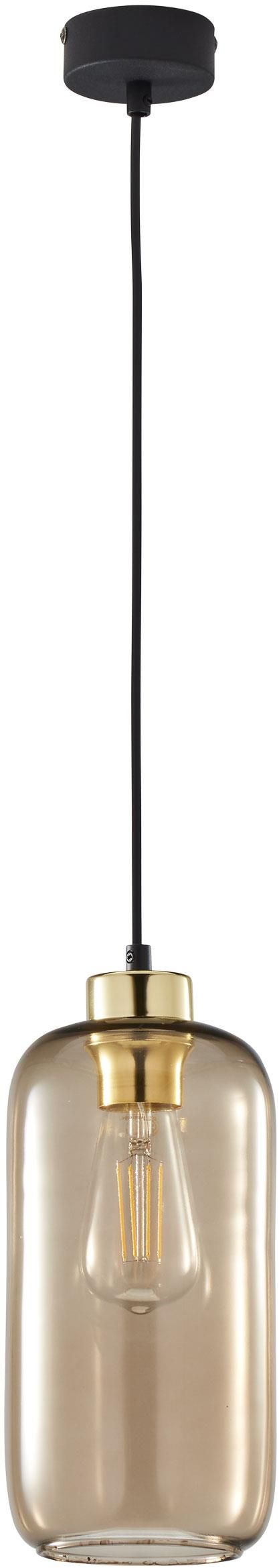 TK Lighting Marco lampada sospesa 1x15 W nero-marrone 3314
