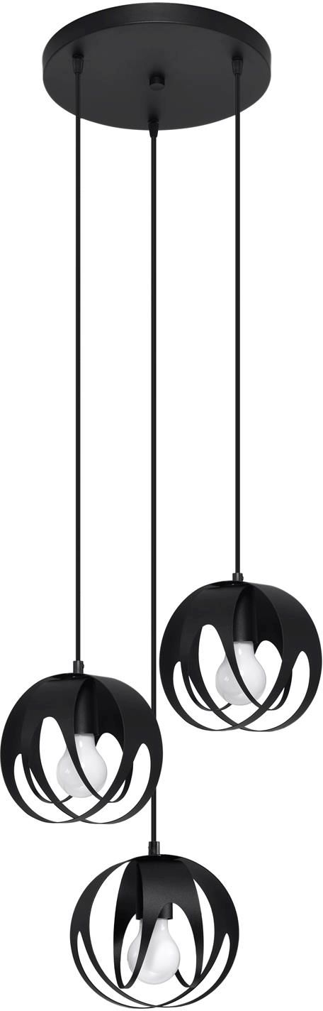 Sollux Lighting Tulos lampada sospesa 3x60 W nero SL.1088