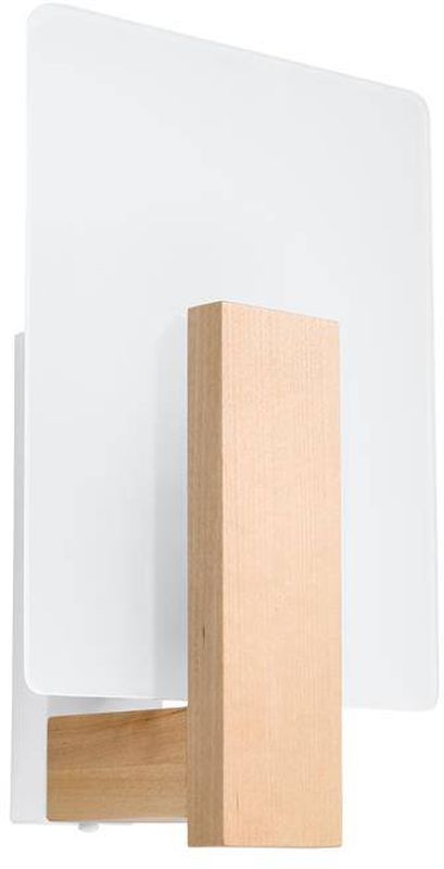 Sollux Lighting Lappo lampada da parete 1x40 W bianco-legno SL.1094