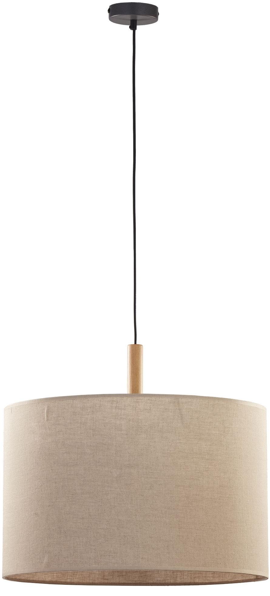 TK Lighting Deva Nature lampada sospesa 1x15 W nero-grigio/cenere-legno-beige 6107