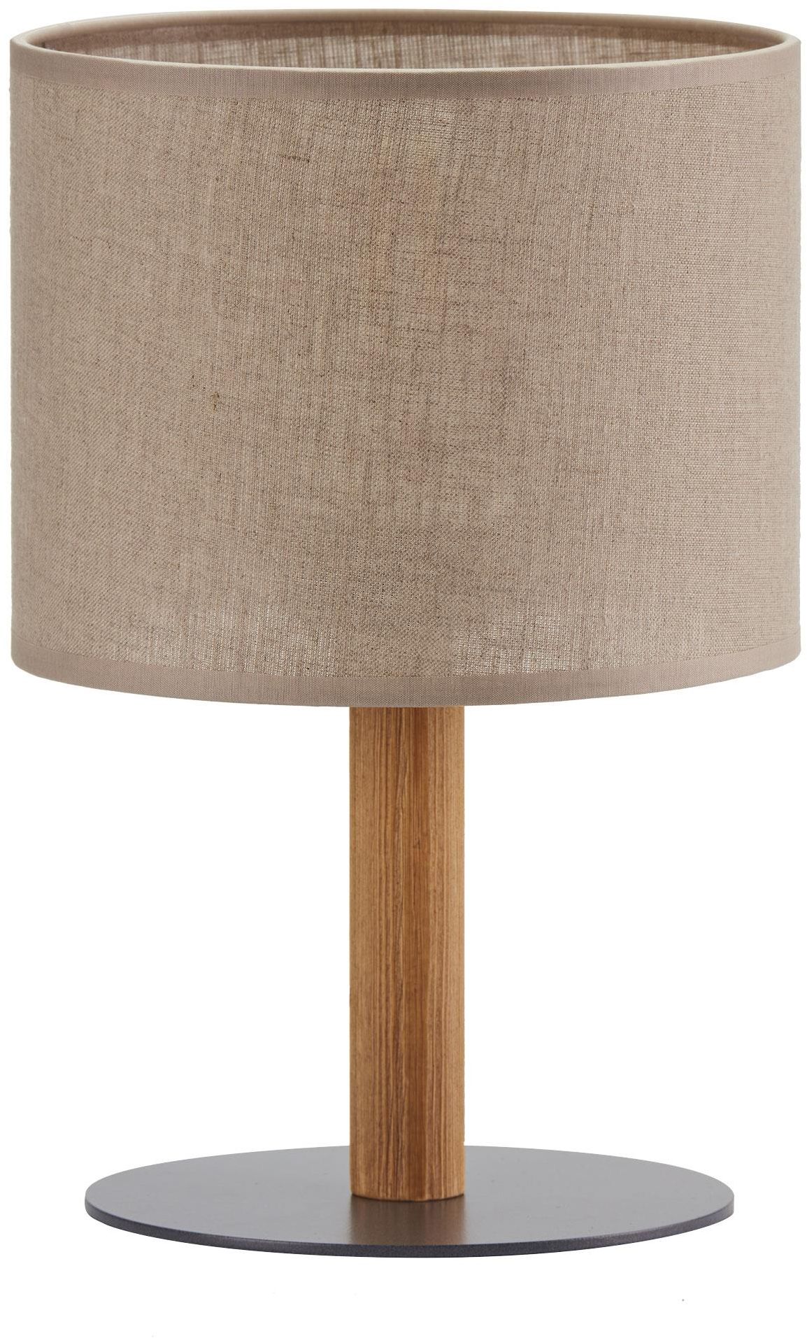 TK Lighting Deva Nature lampada da tavolo 1x15 W nero-grigio-legno-beige 5192