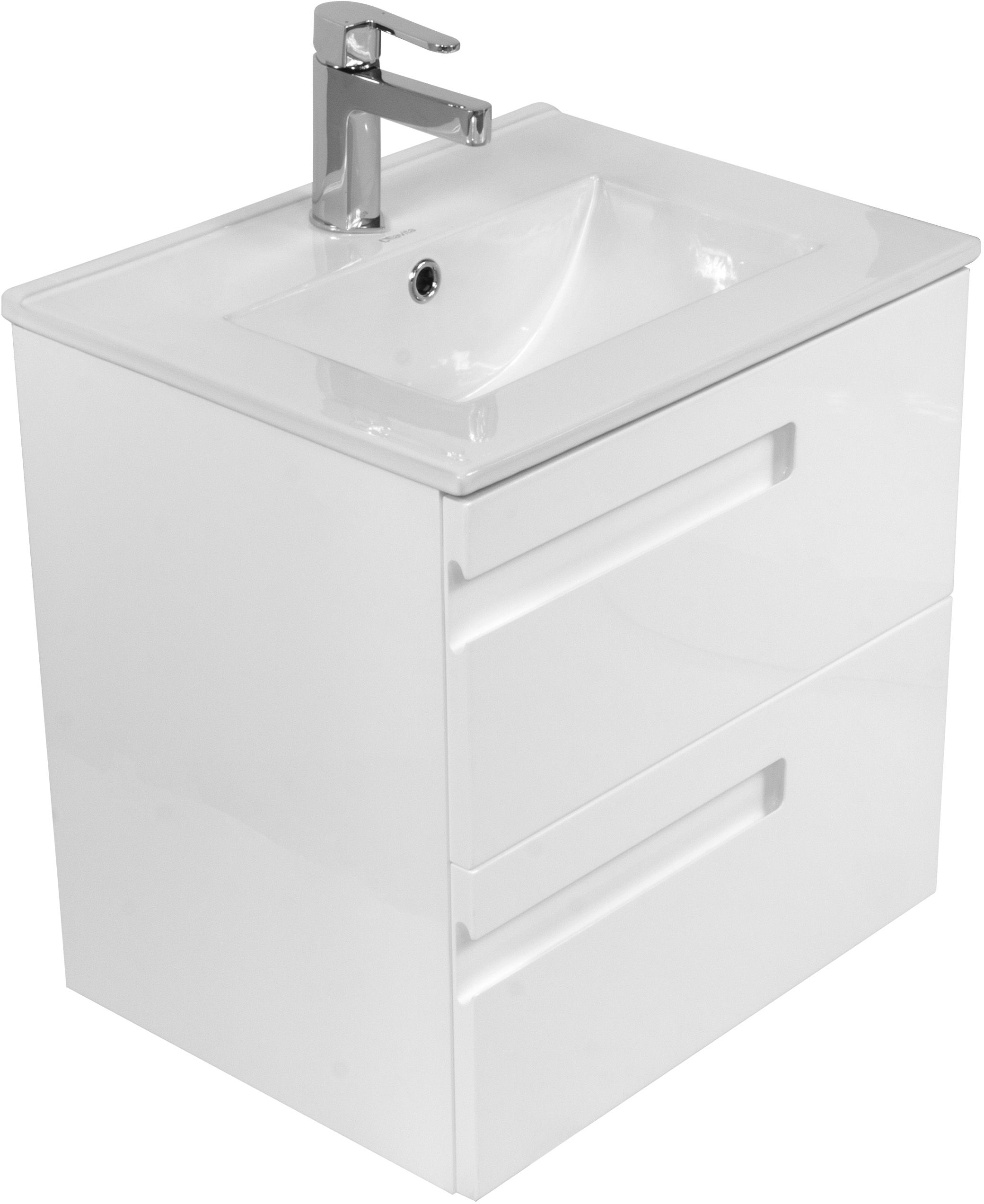 Set armadietto con set bagno LaVita Floryda 5908442930983, lavabo LaVita Floryda 5908211485010