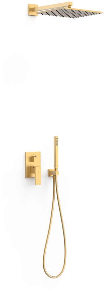 Tres Cuadro-Tres set doccia da incasso con soffione oro 00628004OM