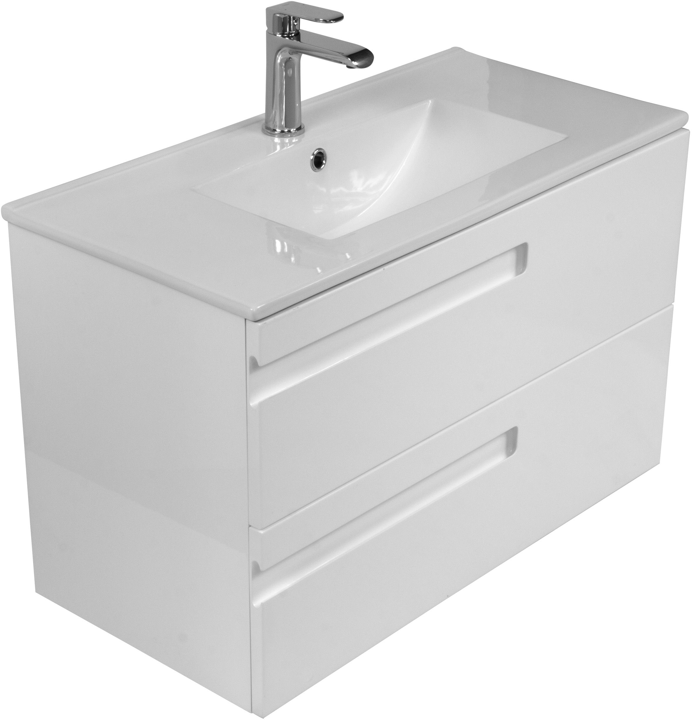 Set armadietto con set bagno LaVita Floryda 5908211488127, lavabo LaVita Floryda 5908211485034