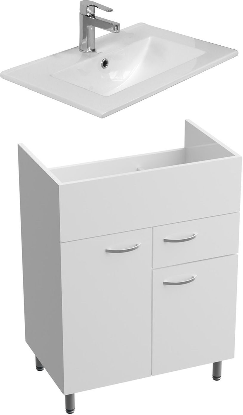 Set armadietto LaVita Basic Barato 5900378314455, lavabo LaVita Floryda 5908211485027