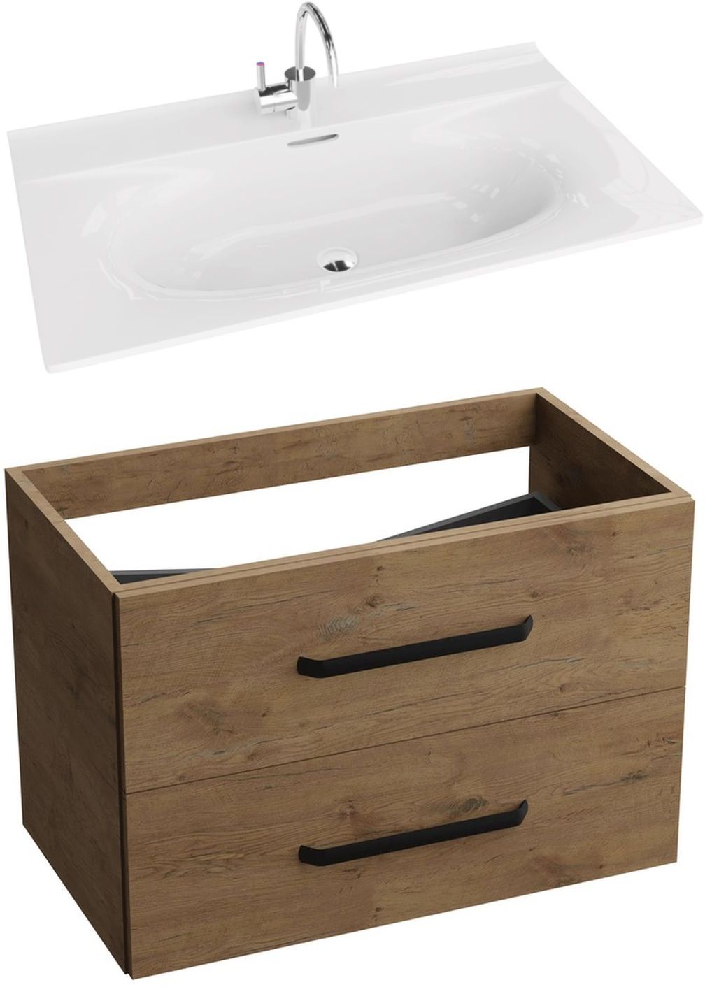 Set armadietto LaVita Montana 5900378324430, lavabo LaVita Kolorado 5908211416212