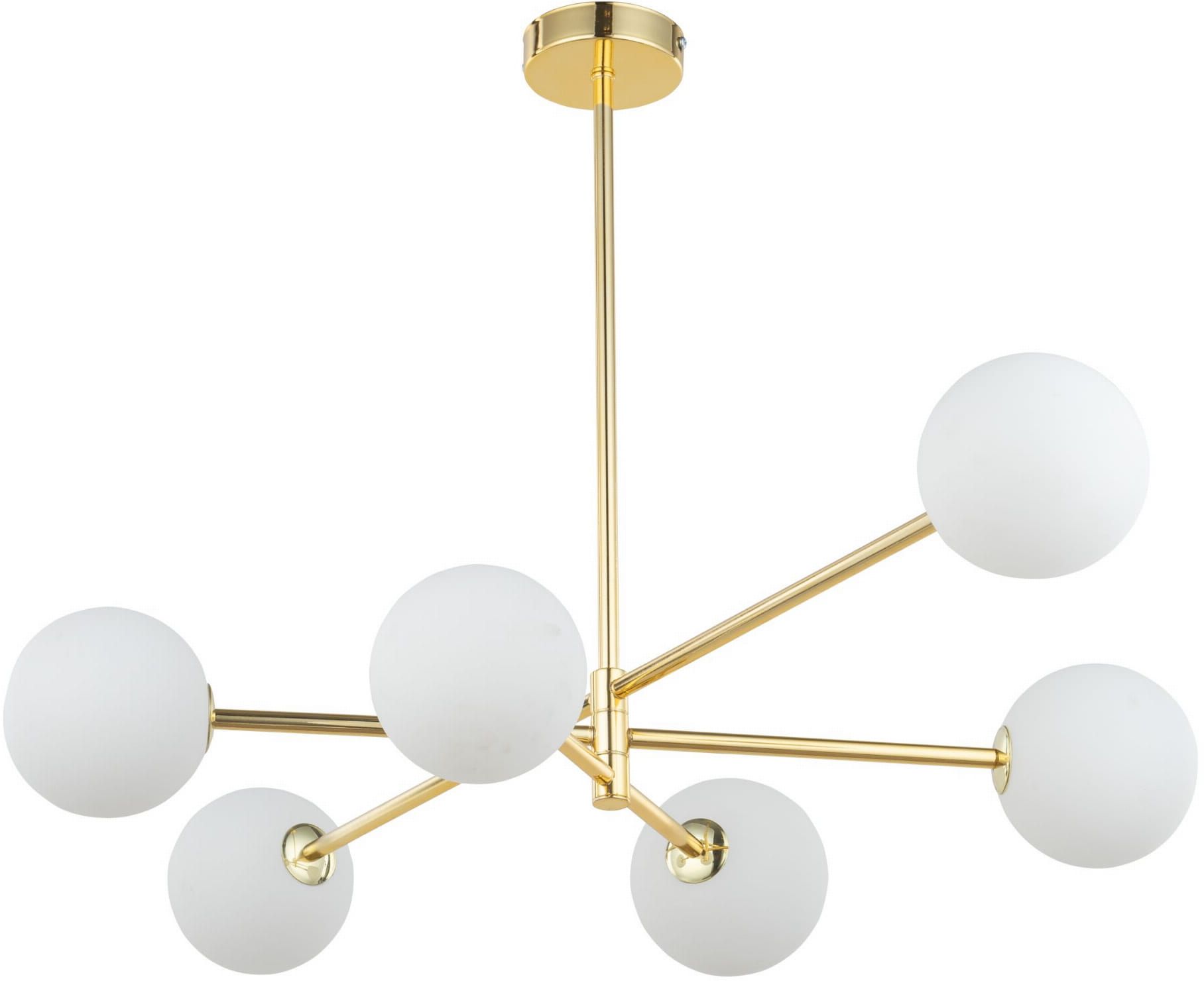 TK Lighting Sarius lampada da soffitto 6x6 W bianco-oro 4736