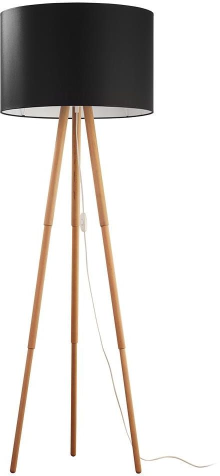 TK Lighting Tokyo lampada da terra 1x15 W nero-legno 5286