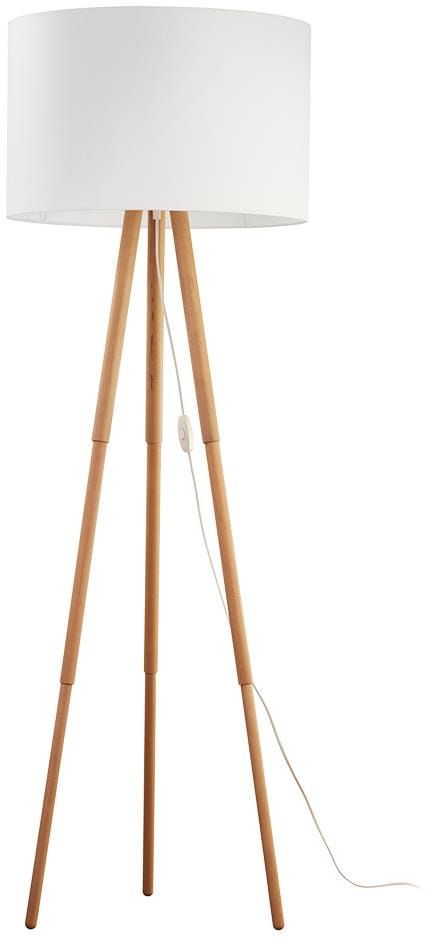 TK Lighting Tokyo lampada da terra 1x15 W bianco-legno 5299