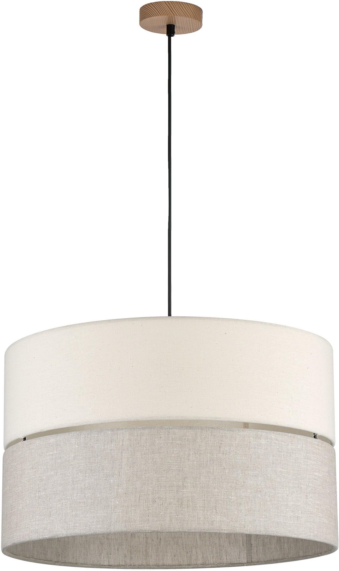 TK Lighting Eco lampada sospesa 3x15 W nero-grigio/cenere-legno-beige 5773