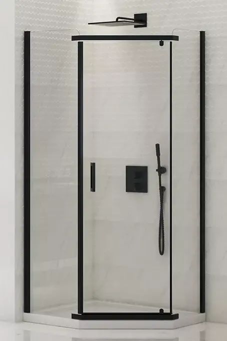 New Trendy New Komfort Black box doccia 90x90 cm nero opaca/vetro trasparente K-0806