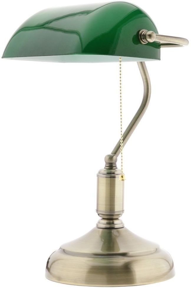 Abigali Home lampada da scrivania 1x40 W ottone-verde BANKER