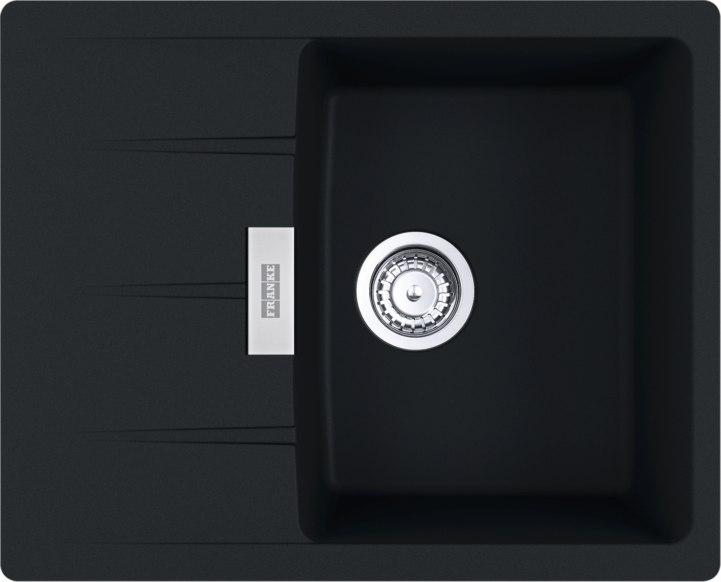 Franke Centro lavello in granito 62x50 cm nero 114.0687.313