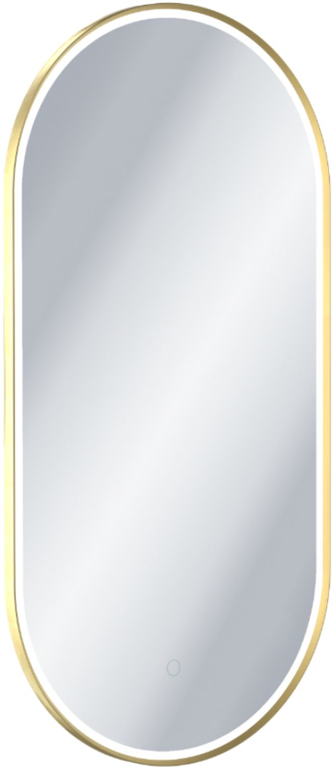 Excellent Corido specchio 50x100 cm ovale con illuminazione con tappetino riscaldante oro DOEX.CO100.050.GL