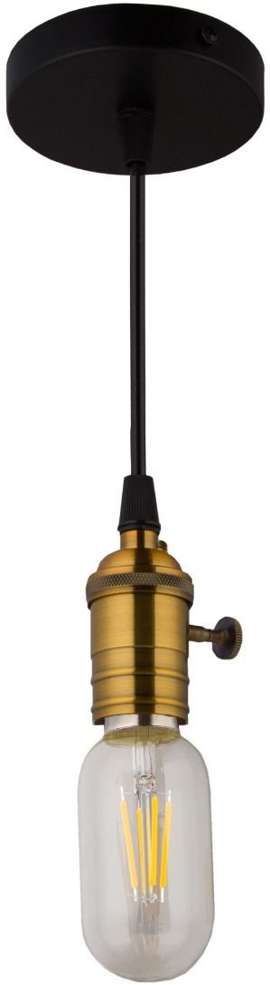 Abigali Edison lampada sospesa 1x40 W nero-ottone ZA-2