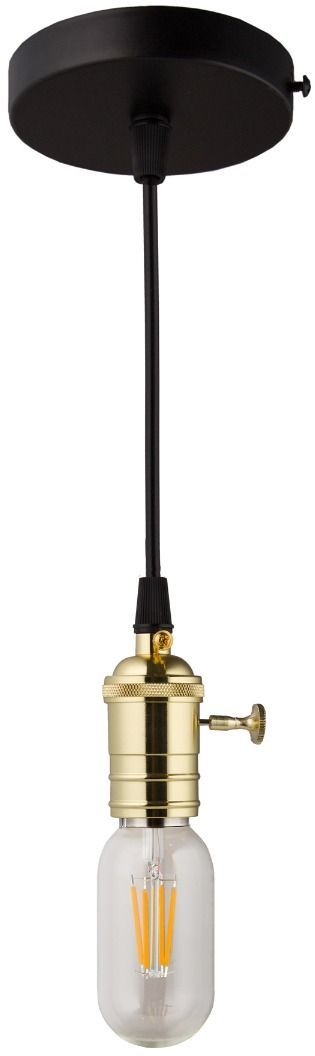 Abigali Edison lampada sospesa 1x40 W nero-oro ZA-1