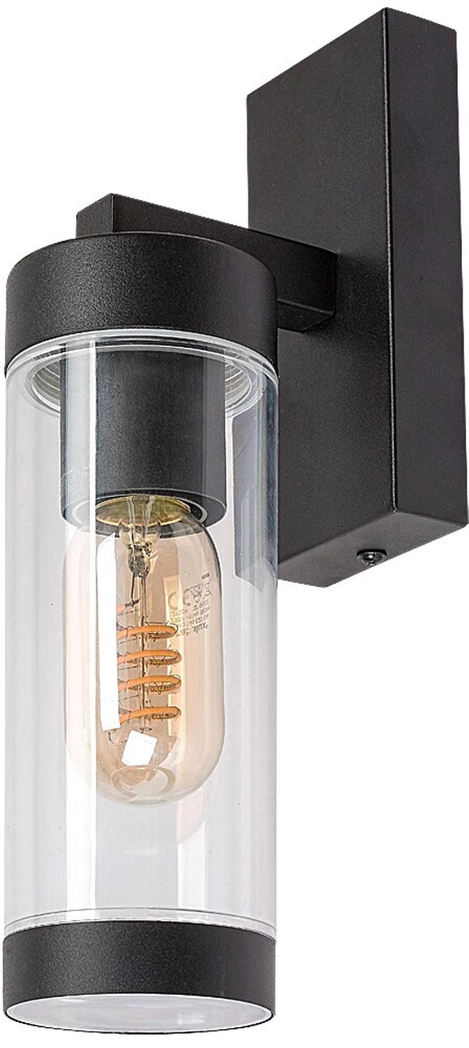 Rabalux Kolta lampada da parete per esterni 1x12 W nero-trasparente 7386