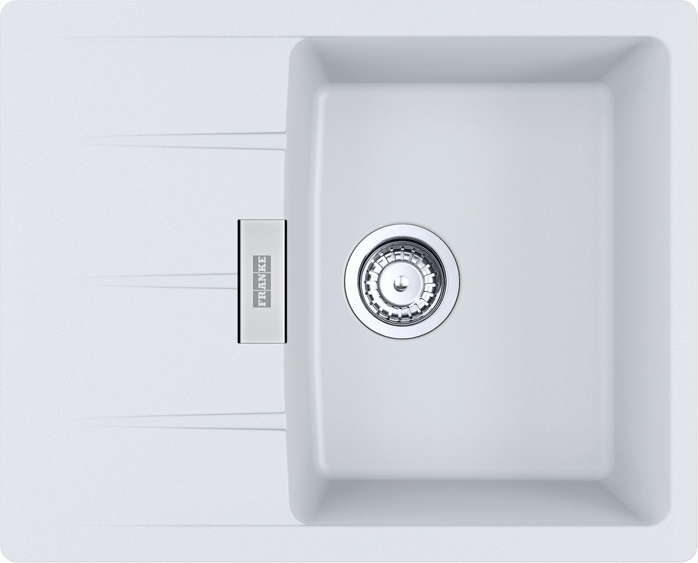 Franke Centro lavello in granito 62x50 cm bianco 114.0687.312