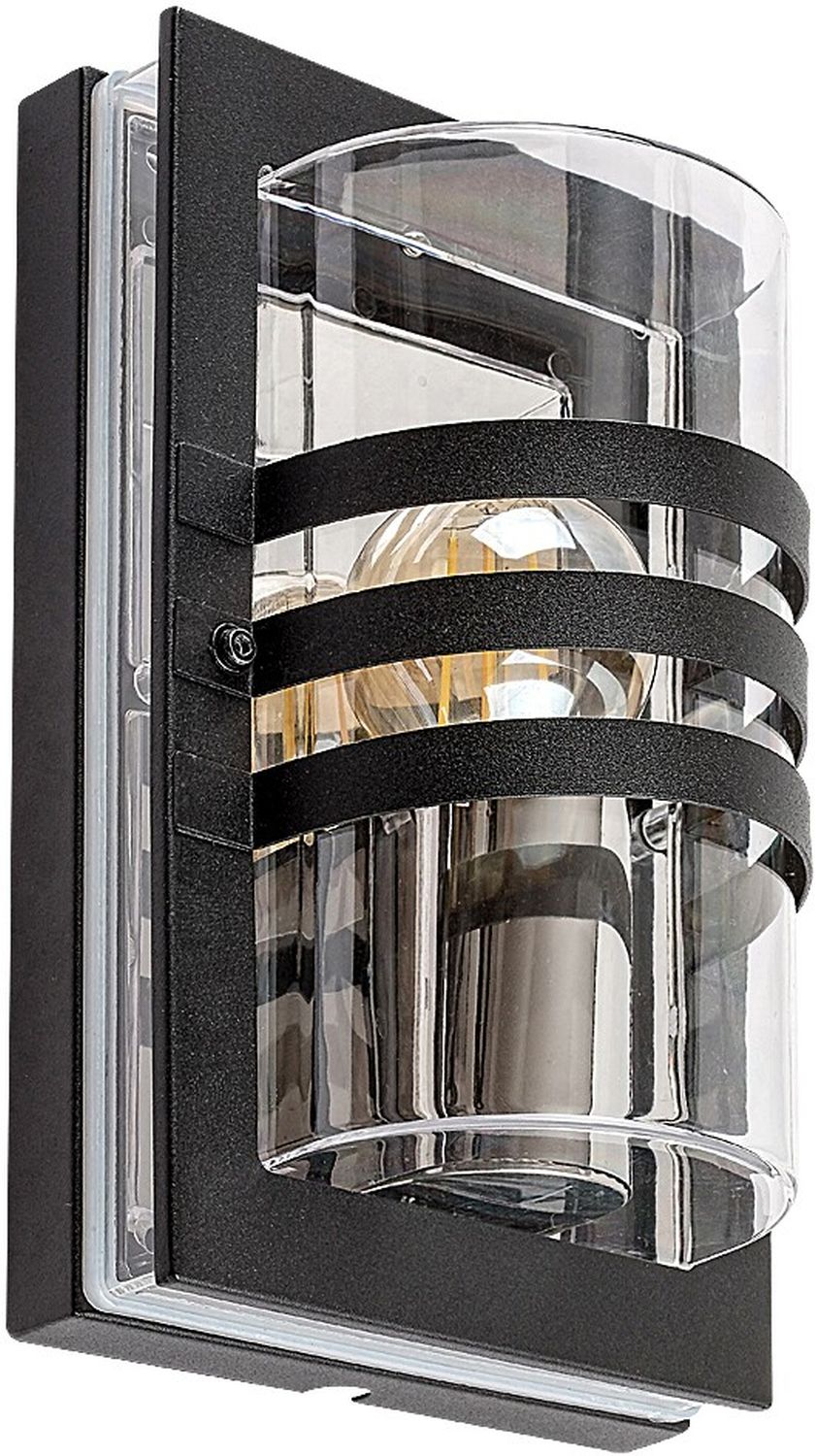 Rabalux Orlova lampada da parete per esterni 1x40 W nero-trasparente 7244