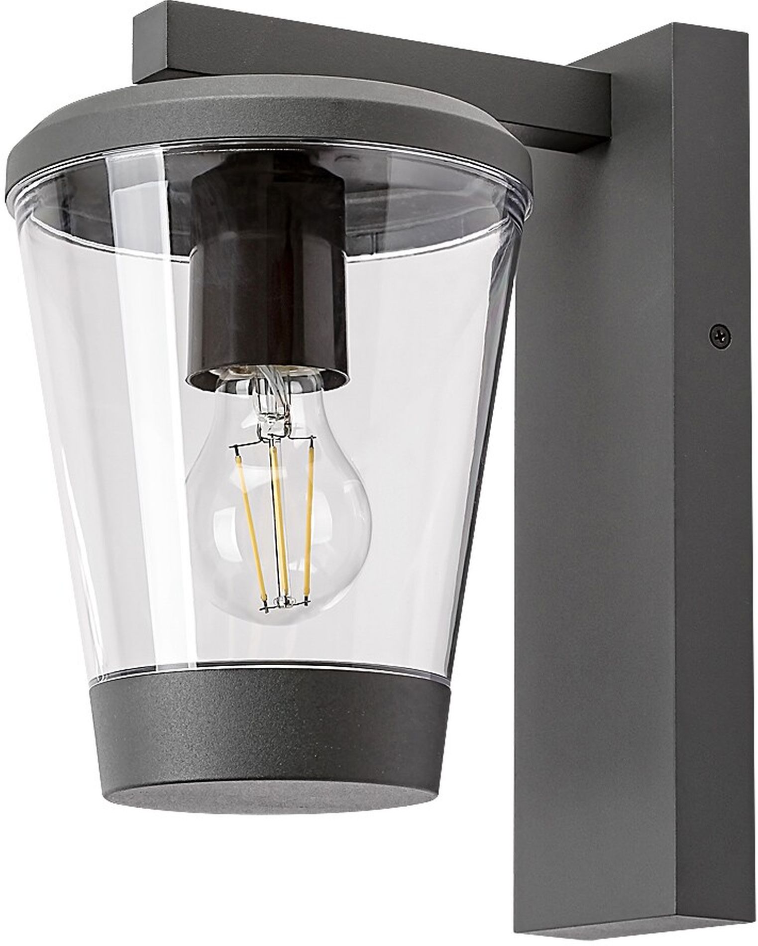 Rabalux Savano lampada da parete per esterni 1x40 W trasparente-antracite 7266