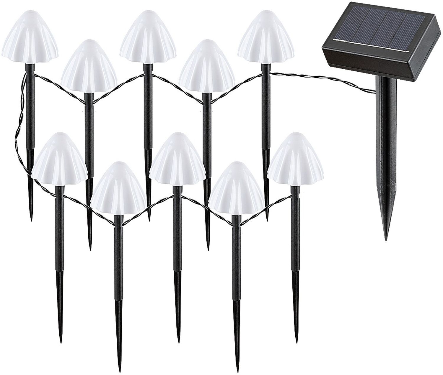 Rabalux Skadar lampada da terra da giardino x2 W bianko-nero 77007