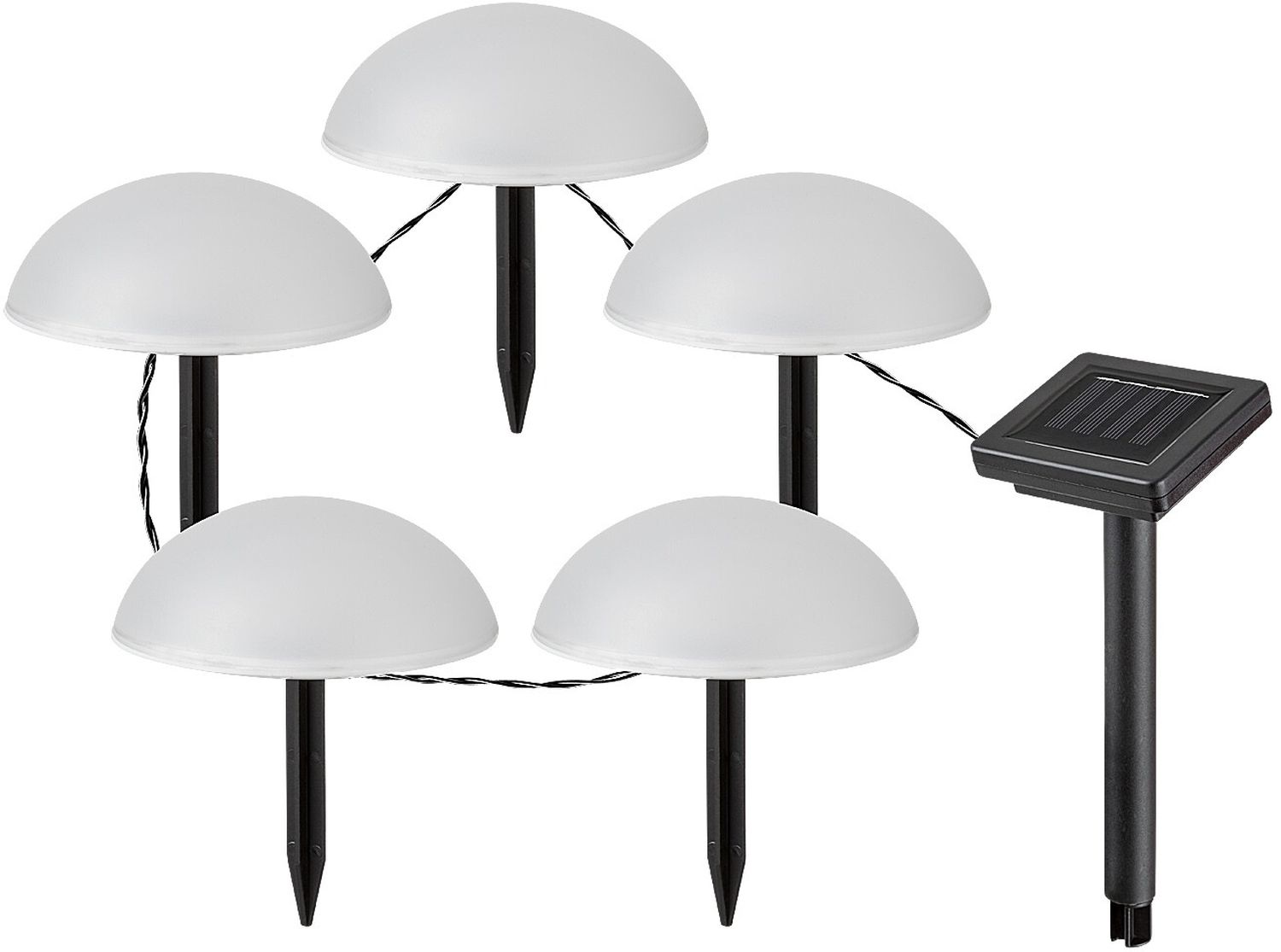 Rabalux Treppio lampada da terra da giardino 5x1 W bianko-nero 77008