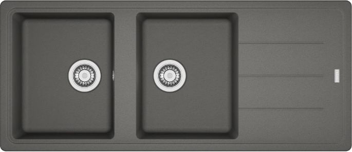 Franke Basis lavello in granito 116x50 cm grigio/grafite/inox 114.0676.262