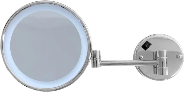 Stella specchietto per trucco 22.5x20 cm rotonda con illuminazione cromo 22.00730