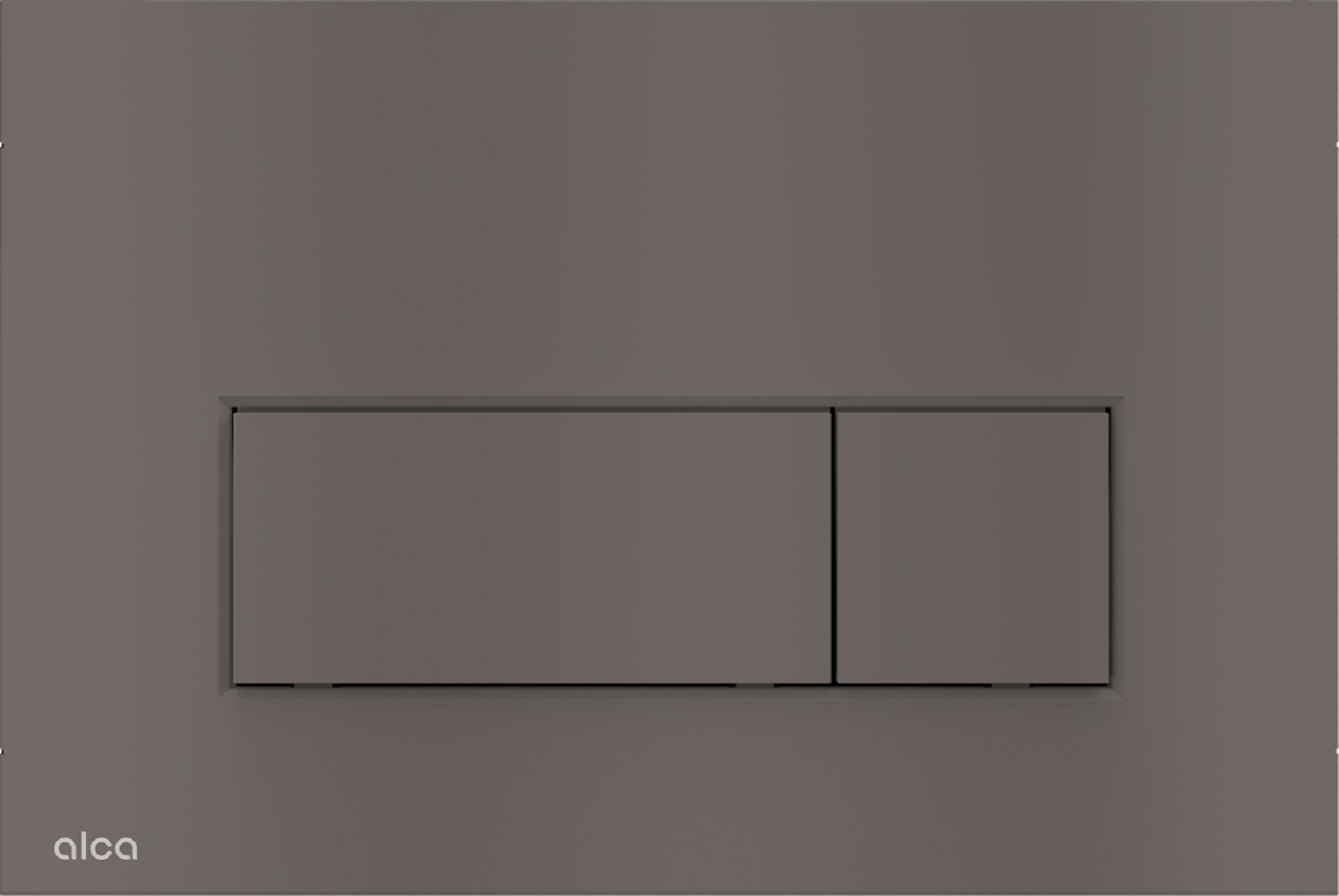 Alca Thin placca di comando per WC nero-acciaio M57-GM-M