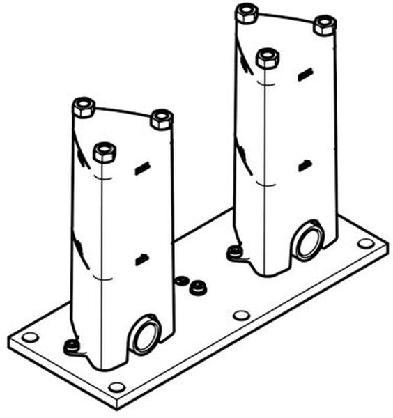 Dornbracht elemento di montaggio a pavimento 3594497090