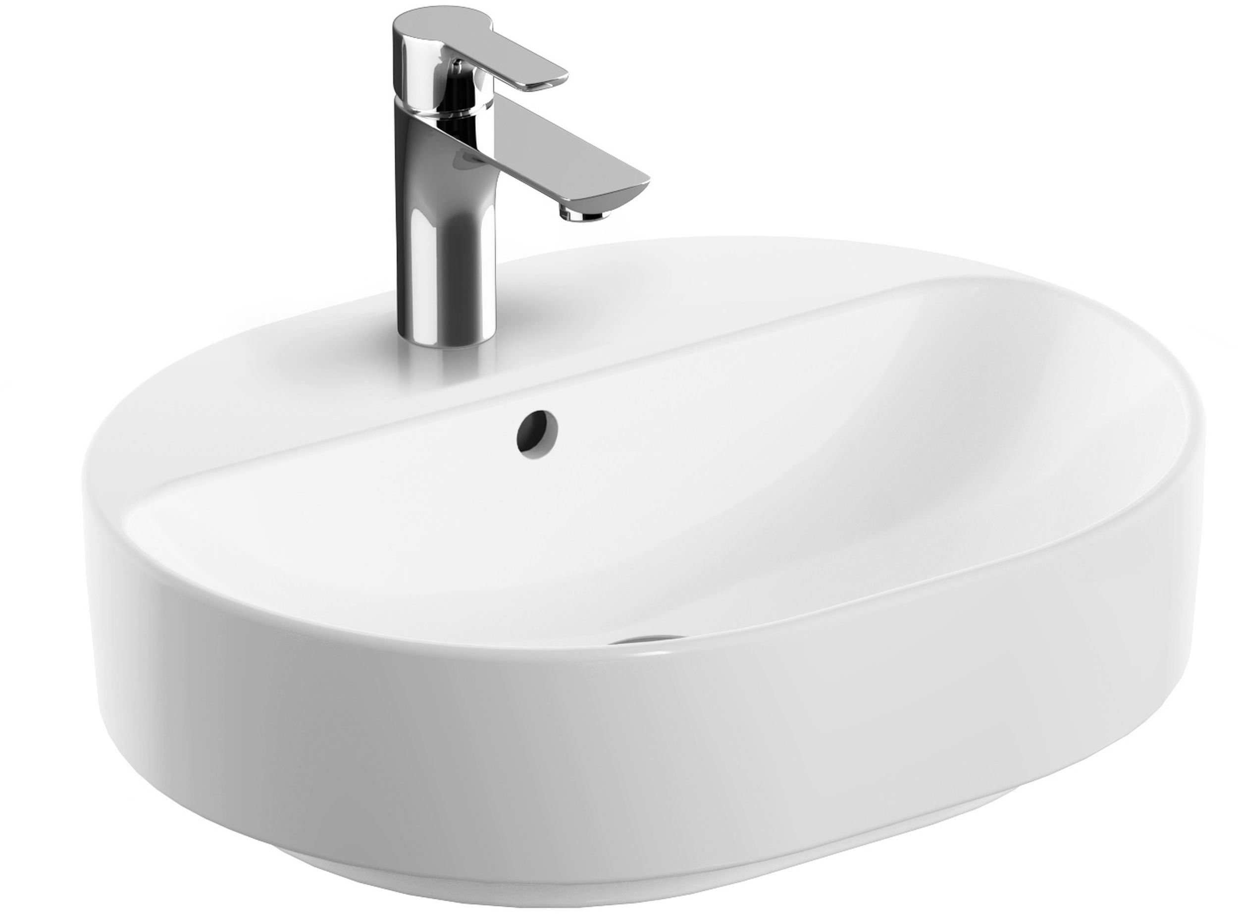 Geberit Variform lavabo 50x40 cm ovale da mobile-da appoggio bianco lucida 500.775.00.2