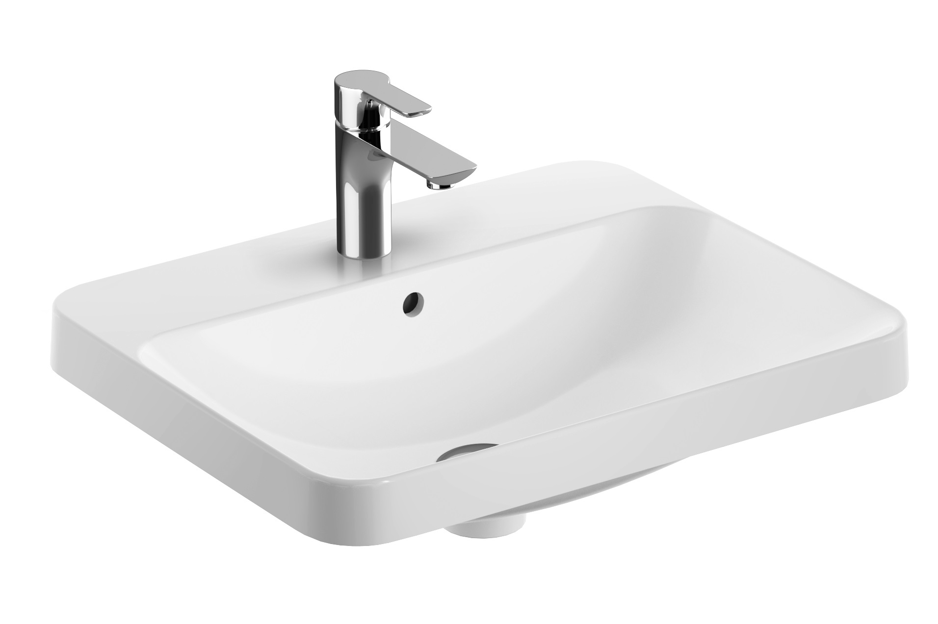 Geberit Variform lavabo 55x45 cm rettangolare da incasso bianco lucida 500.740.01.2