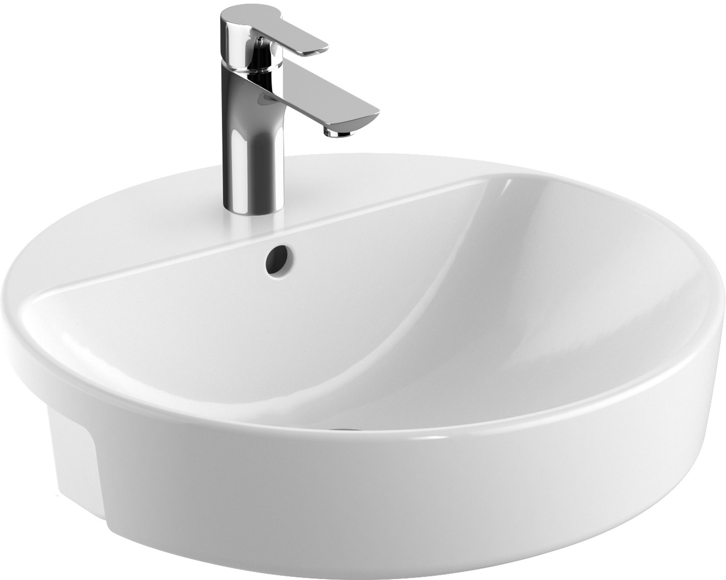 Geberit Variform lavabo 50x50 cm rotonda da incasso bianco lucida 500.782.00.2